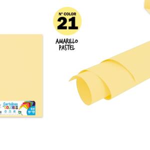 Cartulina 50X65Cm 180G/M2 25U N21 amarillo pastel