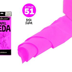 Papel seda 51x66 5U rosa flúor