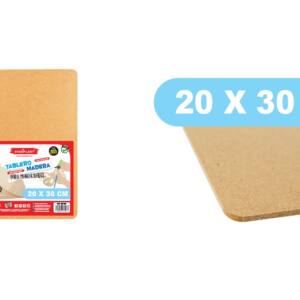 Tablero de madera prensada DM 20x30cm