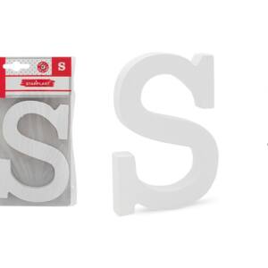 Letra de madera blanca S 11cm