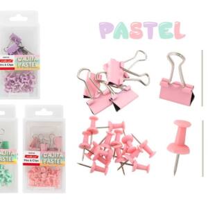 Pinzas y chinchetas color pastel
