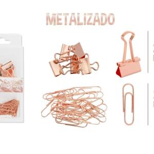 Clips y pinzas color cobre