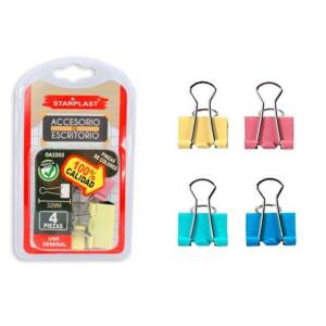 Pinzas metálicas de colores 32mm 4U