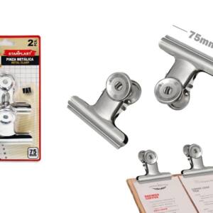 Pinzas metálicas 75mm 2U