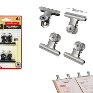 Pinzas metálicas 38mm 4U