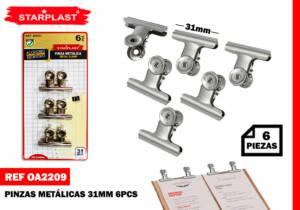 PINZA METAL 31MM 6PCS