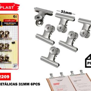 PINZA METAL 31MM 6PCS