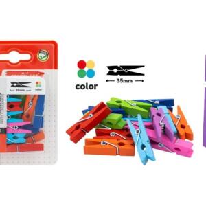 Mini pinzas de madera color 35mm 15U