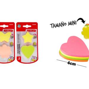 Taco de notas adhesivas con formas