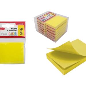 Taco de notas adhesivo amarillo 50x76mm 100H