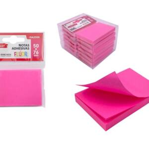 Notas adhesivas 50x76mm 100H rosa flúor