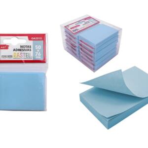 Notas adhesivas 50x76mm 100H azul pastel
