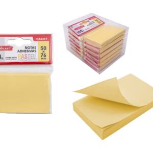 Notas adhesivas 50x76mm 100H amarillo pastel