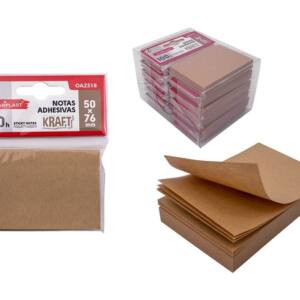 Notas adhesivas 50x76mm 100H color kraft