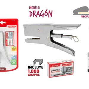 Grapadora con grapas Dragón