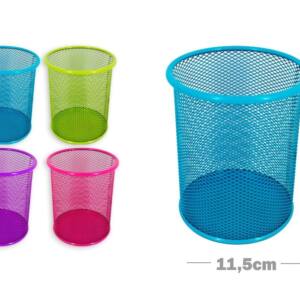 Portalápices Metálico Cilíndrico 9.5x8cm Colores Diferentes