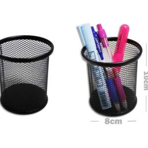 Portalápices metálico negro 80x100mm