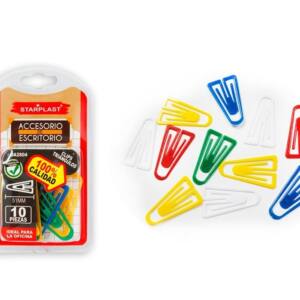 Clips triangulares plástico de colores 51mm 10U