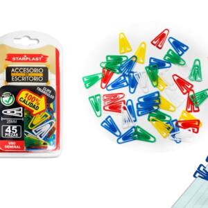 Clips triangulares plástico de colores 25mm 45U