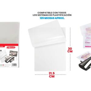 Láminas para plastificar A4 125mic. 5U