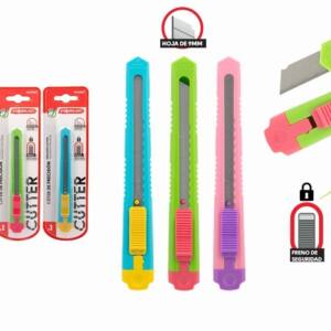 Cúter de 9mm con freno de seguridad