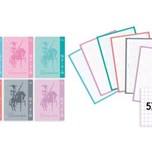 Bloc recambio A4 90g/m2 cuadros 5x5mm Color a Elegir