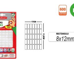 Etiquetas adhesivas P01 5H 8x12mm