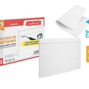 Fichas cartulinas líneas N5 160x220H 100U