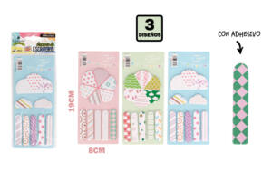 Set notas adhesivas diseño nube