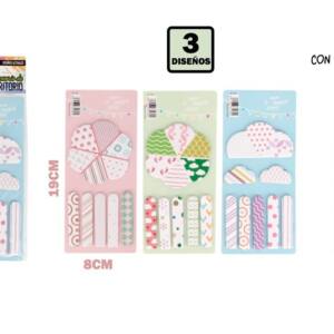 Set notas adhesivas diseño nube