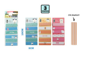 Set notas adhesivas diseño animales