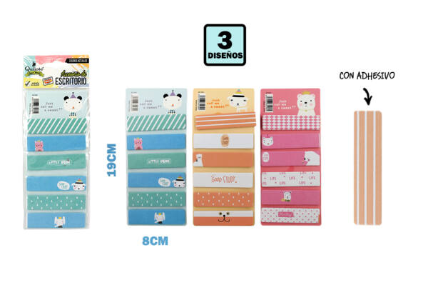Set notas adhesivas diseño animales