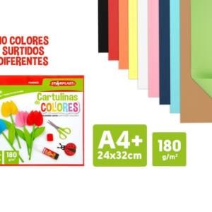 Bloc cartulina colores surtidos 24x32cm 180g/m2 10U