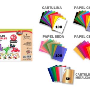 Bloc papeles surtidos A4 42U