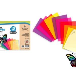 Bloc papel celofán 24x32cm 10U