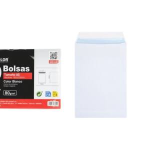 10 Sobres de Papel Blanco A5 162x229mm Cierre Adhesivo 80gr/m2