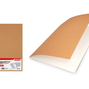Pack 4 Subcarpetas A4 Kraft Bicolor Interior Blanco