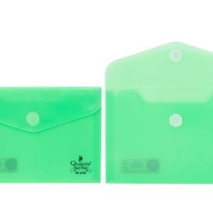 Sobre plástico 17x12cm cierre adhesivo verde pastel