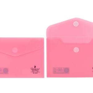 Sobre plástico 17x12cm cierre adhesivo rosa pastel