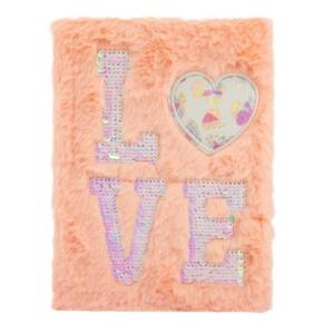 Libreta Peluche Love Naranja Claro A5 80 Hojas Puntos 80gr/m2