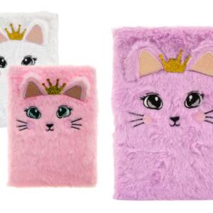 Libreta Peluche Gato Corona A5 80 Hojas Puntos 80gr/m2