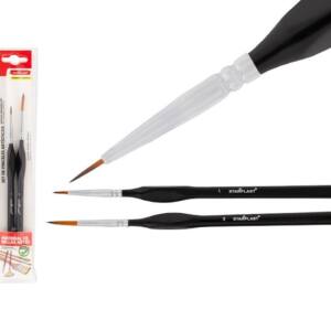 Set 2 Pinceles de Precisión Profesional Agarre Ergonómico Negro N3 N1