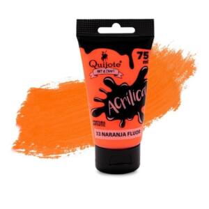 Pintura acrílica 75 ml naranja flúor