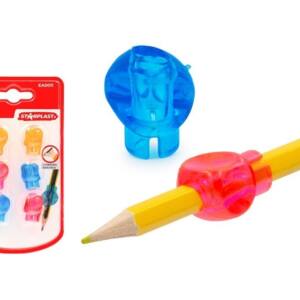 6 Agarradores para lápiz Transparentes 3 Colores