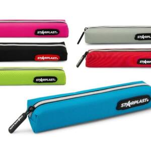 Estuche Fino Rectangular Tela 1 Cremallera Colores Básicos