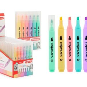 6 Mini Marcadores Macaroon Punta Bisel 1-4mm Cuerpo Triangular