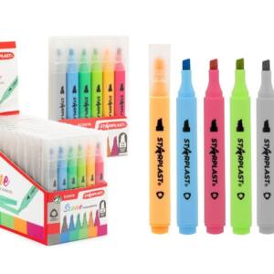 6 Mini Marcadores Scene Punta Bisel 1-4mm Cuerpo Triangular