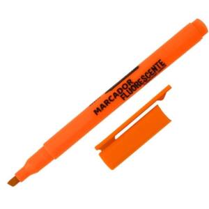 Marcador Naranja Flúor Punta Bisel 1-4mm Cuerpo Redondo