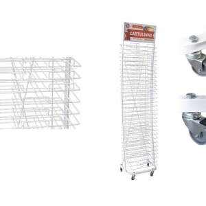 Expositor Vacío 24 Pisos Para Cartulina A4 Y 18 Pisos Cartulina A3