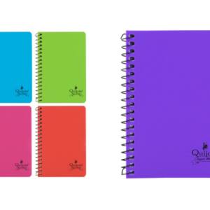 Libreta 85x125 80H 60g/m2 cuadros 4x4mm tapa plástico